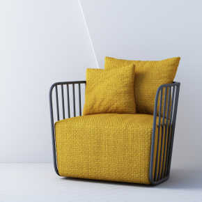 Metal armchair